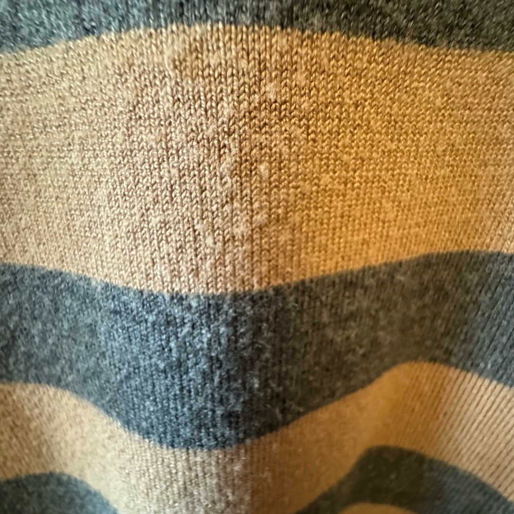 The Limited Gray and Tan Striped Sweater with Embellished Neckline - Picture 9 of 10